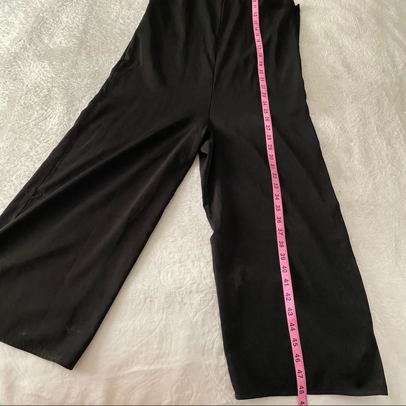 UO Silence and Noise Black Wide Cropped Leg Jumpsuit - Picture 9 of 12